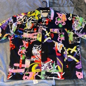 Graffiti style Jean Jacket